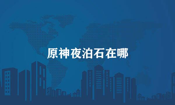 原神夜泊石在哪