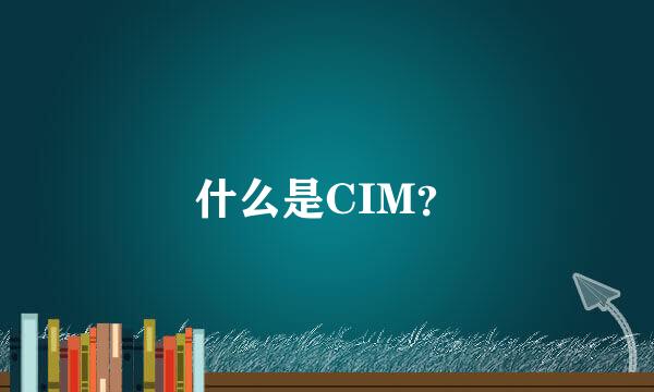 什么是CIM？