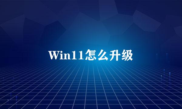 Win11怎么升级