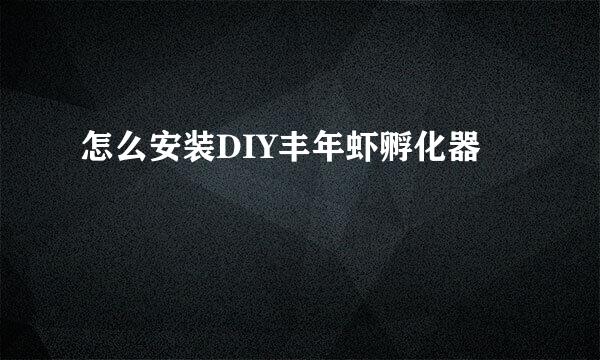 怎么安装DIY丰年虾孵化器