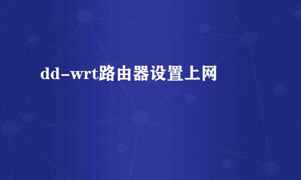 dd-wrt路由器设置上网