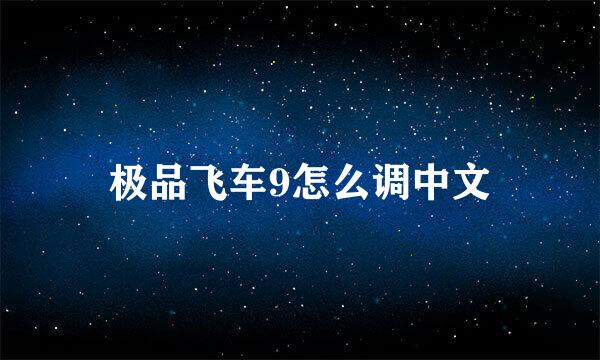 极品飞车9怎么调中文