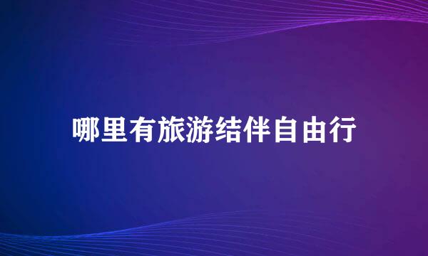 哪里有旅游结伴自由行