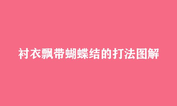 衬衣飘带蝴蝶结的打法图解