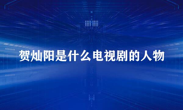贺灿阳是什么电视剧的人物