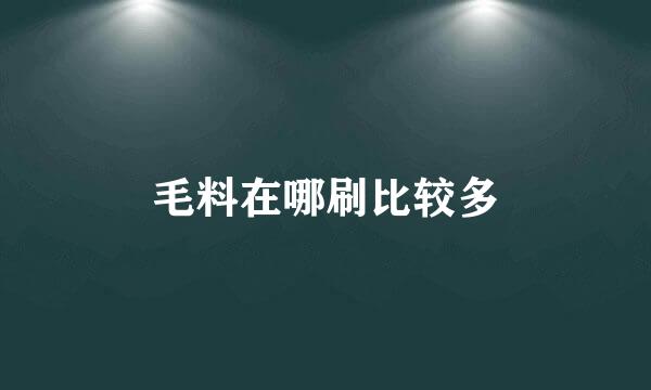 毛料在哪刷比较多