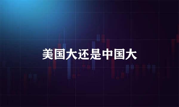 美国大还是中国大