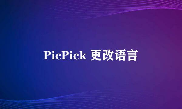 PicPick 更改语言