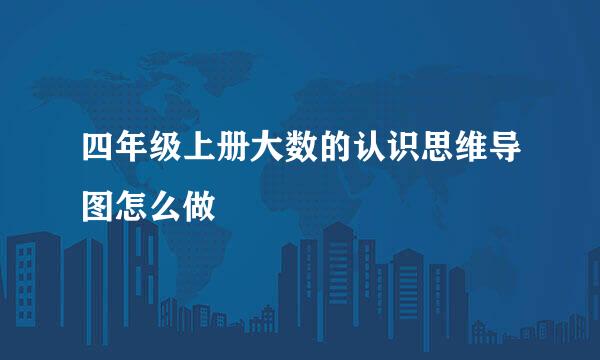 四年级上册大数的认识思维导图怎么做
