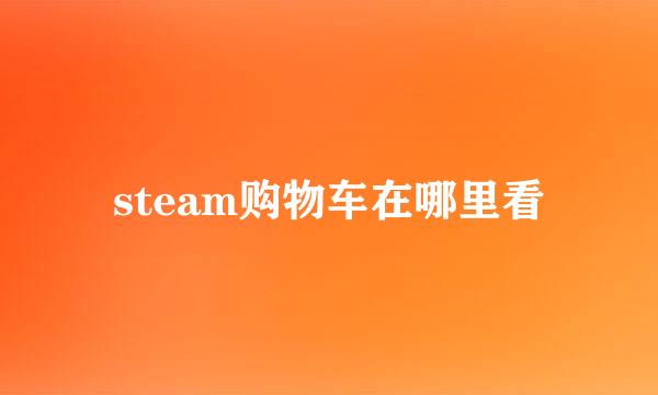 steam购物车在哪里看