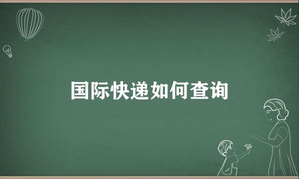 国际快递如何查询