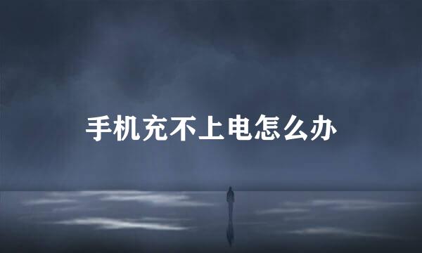 手机充不上电怎么办