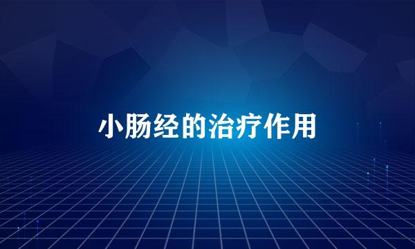 小肠经的治疗作用