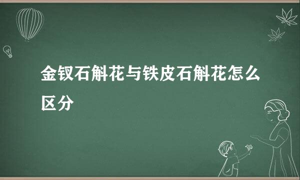 金钗石斛花与铁皮石斛花怎么区分