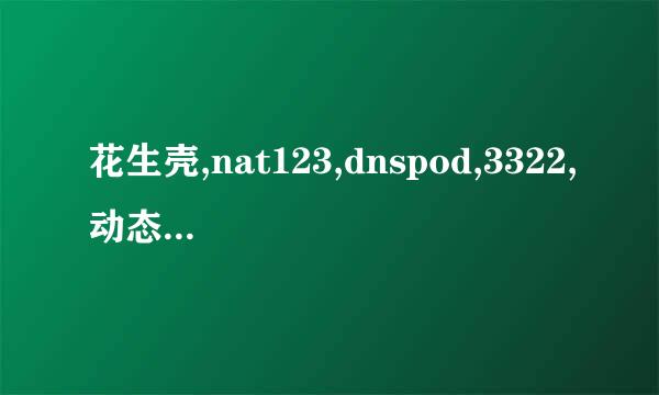 花生壳,nat123,dnspod,3322,动态域名解析对比