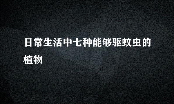 日常生活中七种能够驱蚊虫的植物