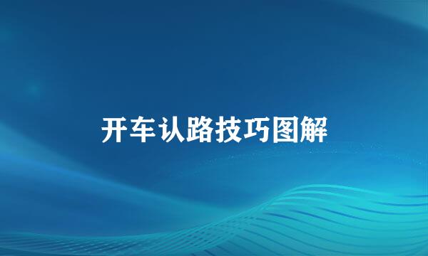 开车认路技巧图解