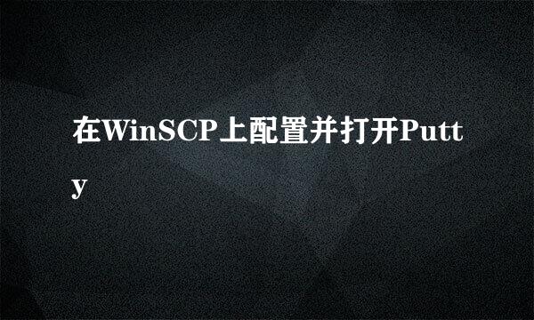 在WinSCP上配置并打开Putty