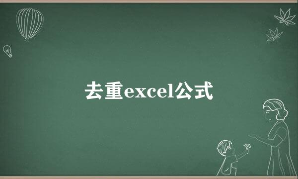 去重excel公式