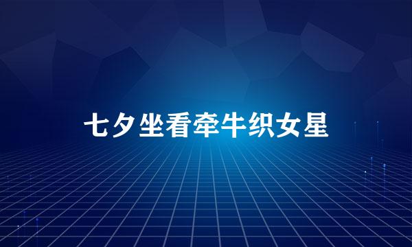 七夕坐看牵牛织女星