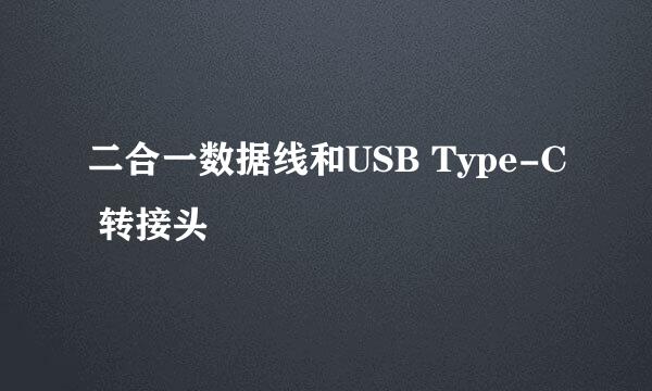 二合一数据线和USB Type-C 转接头