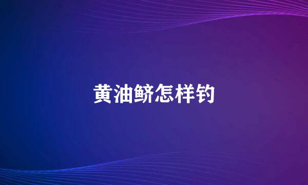 黄油鲚怎样钓