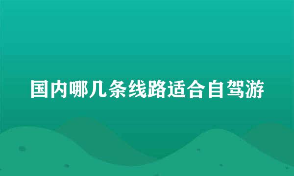 国内哪几条线路适合自驾游