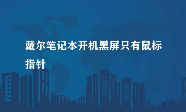 戴尔笔记本开机黑屏只有鼠标指针