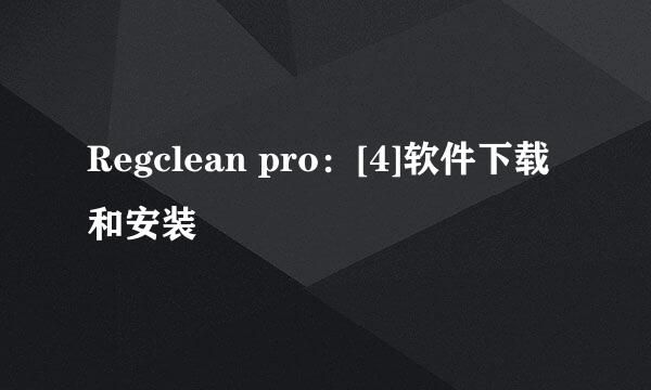 Regclean pro：[4]软件下载和安装