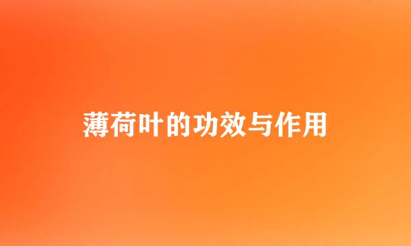薄荷叶的功效与作用