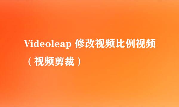 Videoleap 修改视频比例视频（视频剪裁）