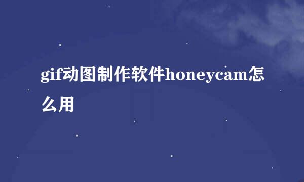 gif动图制作软件honeycam怎么用
