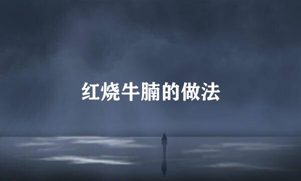 红烧牛腩的做法
