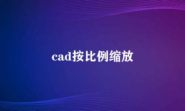 cad按比例缩放