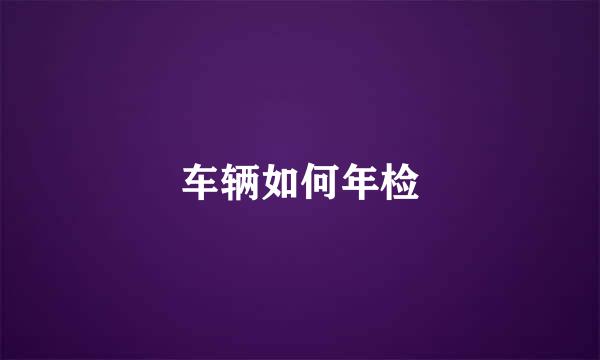车辆如何年检