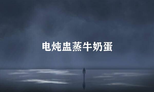 电炖盅蒸牛奶蛋
