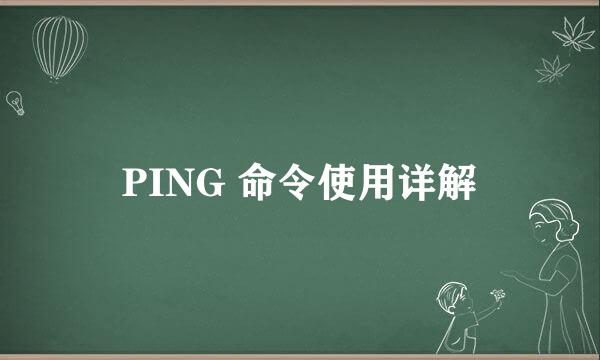 PING 命令使用详解