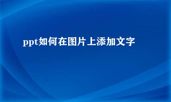 ppt如何在图片上添加文字