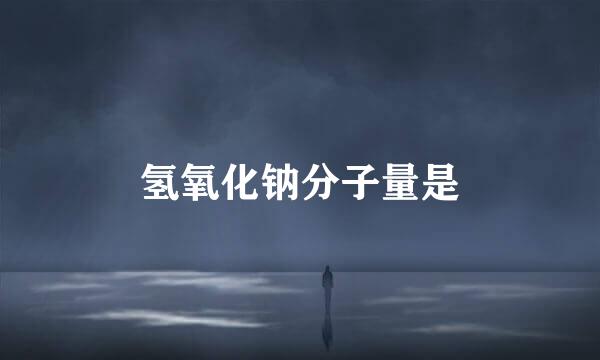 氢氧化钠分子量是