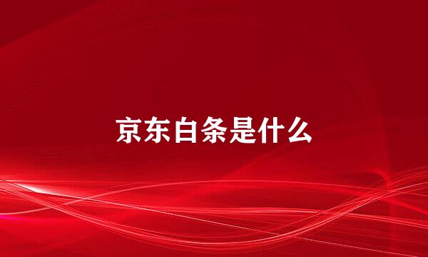 京东白条是什么