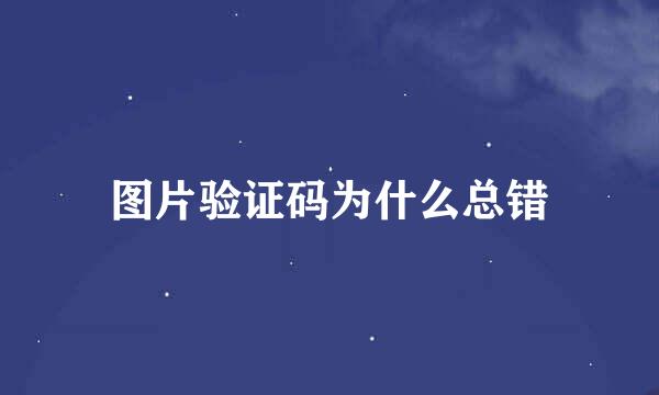 图片验证码为什么总错