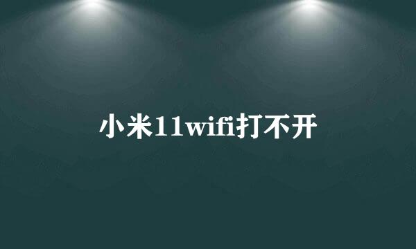 小米11wifi打不开