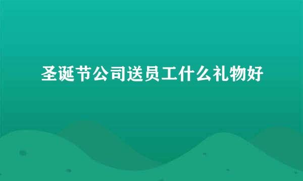 圣诞节公司送员工什么礼物好