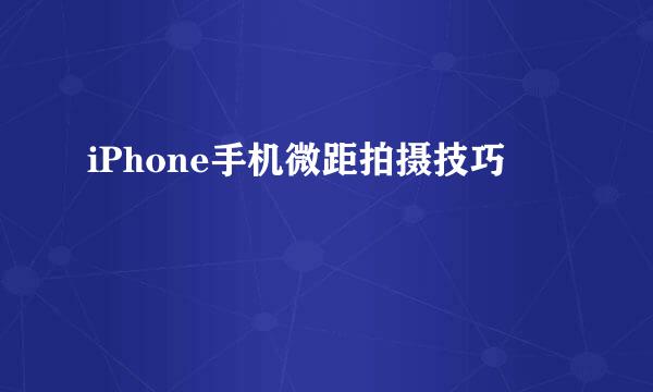 iPhone手机微距拍摄技巧
