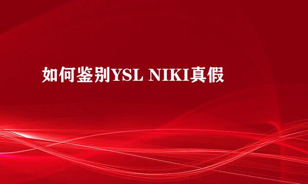 如何鉴别YSL NIKI真假