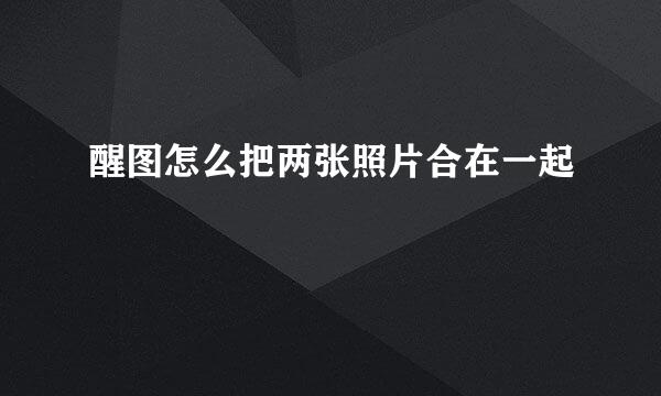 醒图怎么把两张照片合在一起