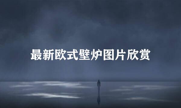 最新欧式壁炉图片欣赏
