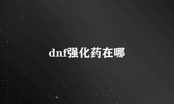 dnf强化药在哪