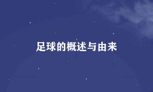 足球的概述与由来