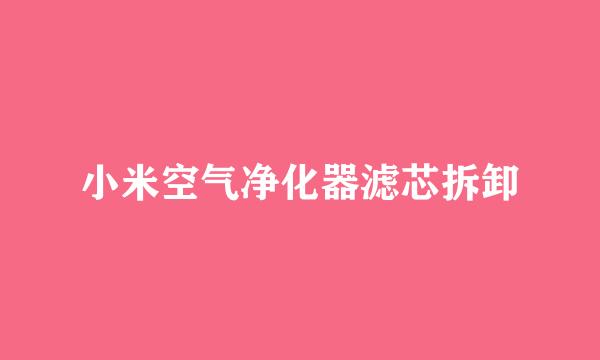小米空气净化器滤芯拆卸